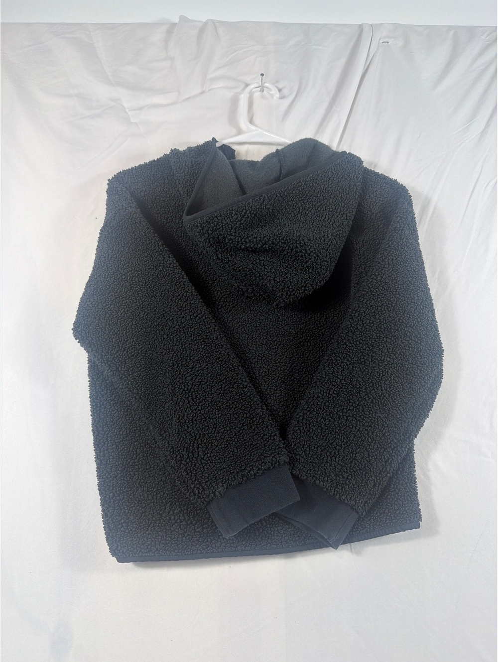 Nike Black Sherpa Fleece Hoodie Jacket, Size Small - Picture 6 of 8